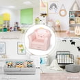 thumbnail image 3 of Costway Sofá para niños, sofá para niños con dibujo de cordero, complemento de decoración para niños para dormitorio salón, sillón para niños con estructura de madera resistente y respaldo cómodo, 3 of 3