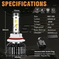 thumbnail image 4 of Applies to LED headlight kit 9007 H11 for Nissan Frontier (1998-2021, 2022-2023), 4 of 10