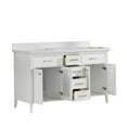 thumbnail image 2 of Madrid 60 inch wood double sink vanity with marble and ceramic sink in Blue, 2 of 20