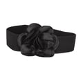 thumbnail image 1 of Cinturón ancho Fernando para Vestido Elástico con Flores Negro, 1 of 8