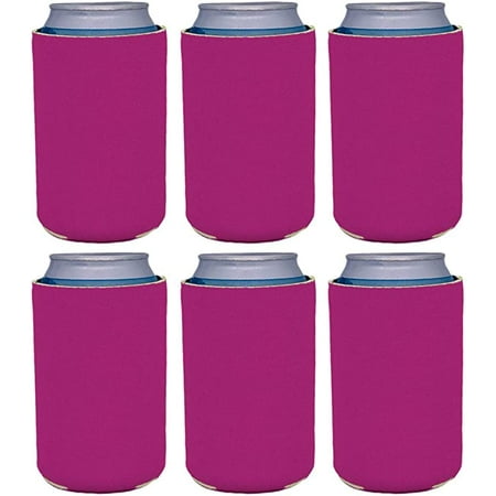 

Blank Neoprene Collapsible Can Coolie (6 Pack Fuchsia)