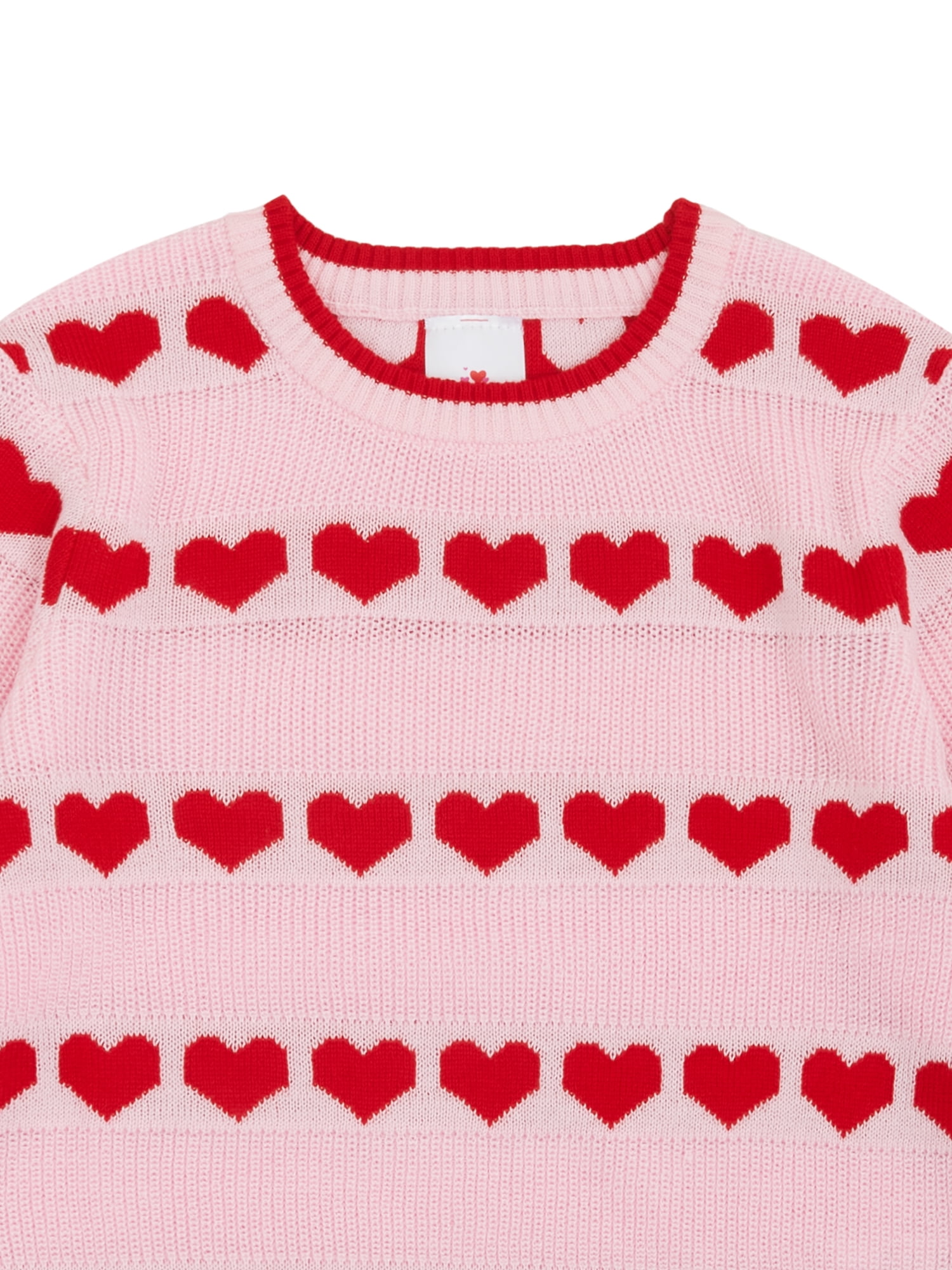 Way To Celebrate Toddler Valentine's Day Heart Sweater, Sizes 12M-5T