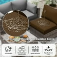 thumbnail image 4 of Kimunuk Outdoor Replacement Cushions for Patio Furniture, 4" Foam High-Density, 8-Piece Water-Resistant Outdoor Cushion for 3-Seat Sectional Patio Conversation Sets, Liner&Cover, Chocolate, 4 of 7