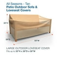 thumbnail image 3 of Budge Large Nutmeg Patio Outdoor Loveseat Cover, All-Seasons, 3 of 10