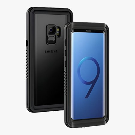 Lanhiem for Samsung Galaxy S9 Case, IP68 Waterproof Dustproof Case with Built-in Screen Protector, Rugged Full Body Shockproof Protective Phone Cover for Samsung S9 (Black)