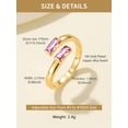 thumbnail image 6 of FindChic Gold Plated Rings for Women CZ October Birthstone Ring Adjustable Open Rings Wedding Engagement Stackable Bands Birthday Christmas Jewelry Gifts Her Wife Mom Stocking Stuffers Ideas, 6 of 8