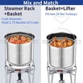 thumbnail image 4 of 64QT Stainless Steel Pot with 200,000 BTU Propane Burner - Seafood Boil Pot, Crab Boil Pot, Lobster Pot, Shrimp Boil Pot, Tamale Steamer Pot with Basket and Turkey Fryer Burner, 4 of 8