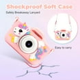 thumbnail image 4 of PayUSD Kids Camera Selfie Video Unicorn Christmas Birthday Gifts 1080P HD Digital for Boys Girls Age 3-12 Gifts Toys for 3 4 5 6 7 8 9 Years Old with 32GB SD Card Pink, 4 of 6