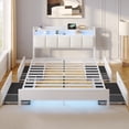 thumbnail image 6 of Greenstell Queen Bed with Headboard and Charging Station, Upholstered bed with 4 Drawers and RGB LED Lights,Off White, 6 of 6