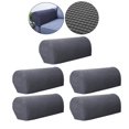thumbnail image 1 of Juego de elásticas para reposas de franela de 4 piezas Macarena protectores de silla o sofá gris Cubiertas del reposabrazos del sofá, 1 of 8
