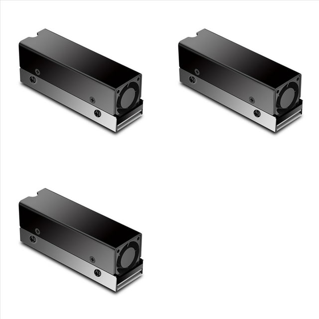 3X M.2 SSD NVMe Disipador de M2 2280 Disco de Estado Sólido Radiador de Circulación de Aire con Ventilador Disipador de de Aluminio Enfriador de Almohadilla Térmica