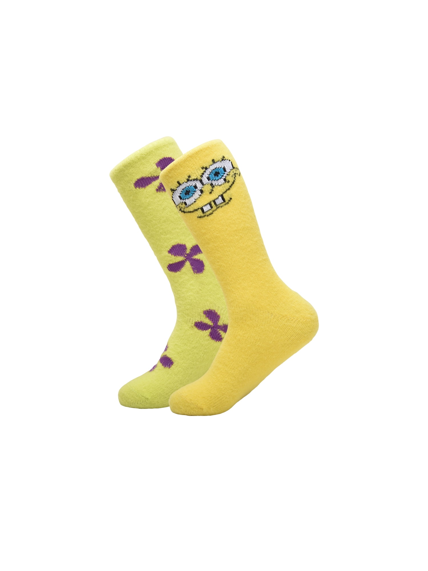 Nickelodeon SpongeBob Women's' 2-Pack Boot Socks, Shoe Size 4-10