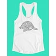 thumbnail image 3 of Turtle Zentangle Style Racerback Tank Women -Image by Shutterstock, Female Medium, 3 of 4