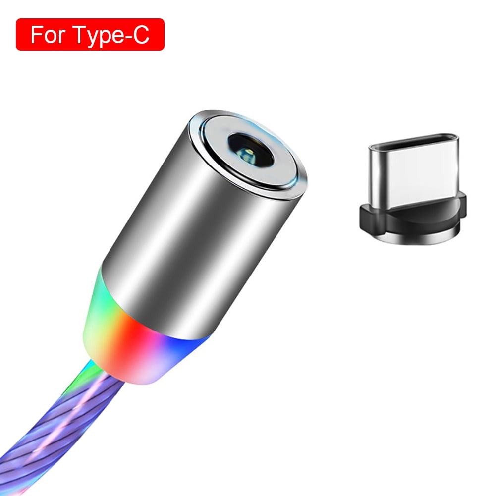 3 In 1 Colorful Magnetic Streamer Fast Charging Cable For Android Ios Type C Walmart Com Walmart Com