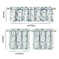 thumbnail image 6 of Kitchen Curtains 24 Inch Short - 3 Panel Set, Nautical Anchor Lighthouse Coastal Design, Rod Pocket Window Curtain for Beach House, Marine Ocean Wave Pattern, Easy Wash, 6 of 6