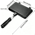 thumbnail image 5 of Double Sided Nonstick Sandwich Pan, Die Cast Aluminum Grill Pan, Breakfast Maker for Toast Panini Waffle, 5 of 7