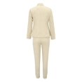 thumbnail image 6 of Two Piece Sets for Women Dressy Suits Long Sleeve Blazer Sets Tapered Suits Business Professional Outfits Apricot S, 6 of 7