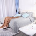 thumbnail image 2 of Unique Bargains Washed Polyester Duvet Cover Bedding Set with Pompoms Tassels,3-Pieces,, 2 of 9
