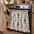 thumbnail image 3 of Nautical Print Kitchen Curtain Tie Top Light Filtering Linen Curtain for Small Window Farmhouse Kitchen Decor Housewarming Gift 21 X 30 Inch, 3 of 3