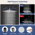 thumbnail image 5 of TVOFEK Rain Shower Head With Handheld Spray Combo, 10 Inch Stainless Steel High Pressure Shower head with Adjustable Extension Arm, with Anti-leak 60" Hose and Mounting Hardware for Bathroom, 5 of 13