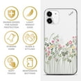 thumbnail image 4 of Case Yard iPhone-12-Mini Case Clear Soft & Flexible TPU Ultra Low Profile Slim Fit Thin Shockproof Transparent Bumper Protective Cover Drop Protective Cell Phone Cases (Floral Flowers), 4 of 8