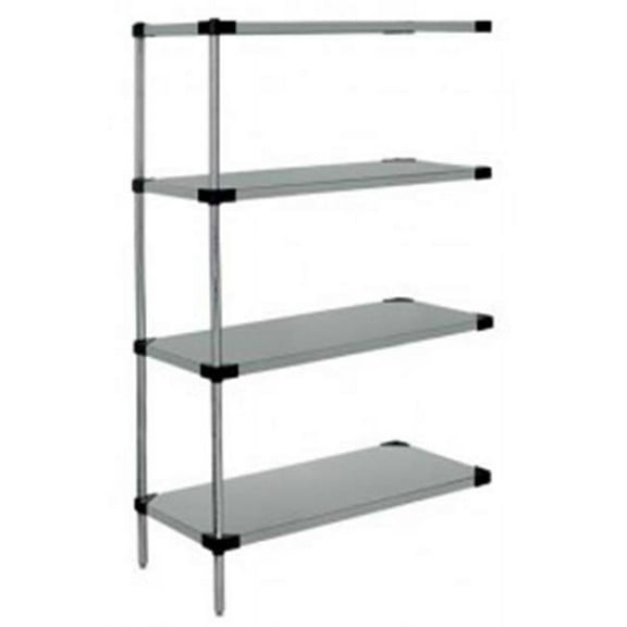 4-Shelf Galvanized Steel Solid Shelving Add-On Unit - 21 x 36 x 54 in.