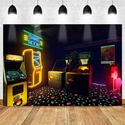 Retro Game Backdrop for Party Decorations Retro Video Game Studio Background for Party Photography Party Supplies Banner