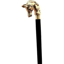 NAUTICALMARTUS BY Horse Head Brass Handle Wooden Walking Cane – Vintage Folding Walking Stick for Men & Women