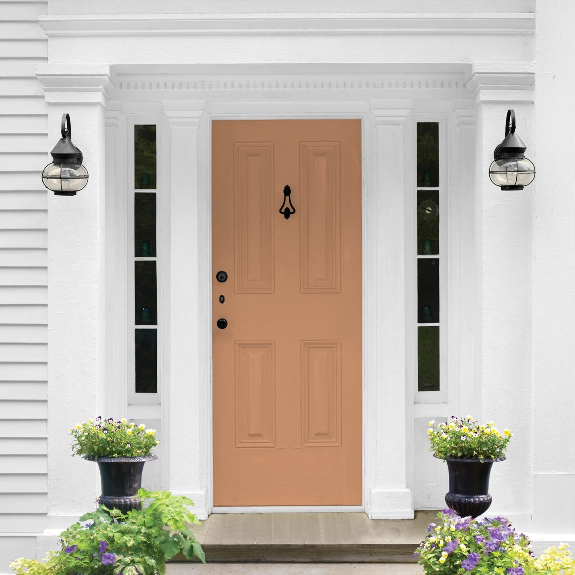 Glidden HEP Hitching Post / Orange Semi-Gloss Exterior Paint with Primer, 1 Quart