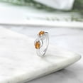 thumbnail image 4 of Gem Stone King 925 Sterling Silver Orange Red Madeira Citrine and White Created Sapphire Infinity Promise Ring for Women (0.91 Cttw, Gemstone Birthstone, Available in Size 5, 6, 7, 8, 9), 4 of 5