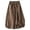 Khaki, variant on Women's Tennis Skirts Summer Women Fashion Mid Length High Waisted A Line Skirt Brown XXL