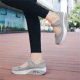 thumbnail image 3 of Womens Walking Shoes,Women Fashion Floral Embroidery Slip On Platform ﻿﻿Sneakers Casual Lightweight Loafers Flats Shoe, 3 of 7