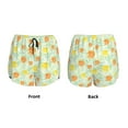 thumbnail image 4 of Disketp Tree Palms Lemon Print Women's Shorts Workout Shorts for Athletic Gym Running Shorts with Phone Pockets Small, 4 of 8