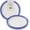 Blue, variant on Portmeirion Potter's Stripe Salad Plate (Set of 4) - 8" Earthenware Plates with Classic Striped Rim - Microwave, Dishwasher, Freezer, Oven Safe - Ideal Modern Dinnerware Set (Blue Stripe)