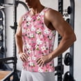 thumbnail image 5 of Rateoe Rose Rabbit Pattern Sleeveless Gym Shirt Muscle Tee Breathable Workout Shirt Slim-Fit Tank Quick Dry Fit Muscle Tank Top Bodybuilding Sleeveless T Shirt-X-Large, 5 of 7