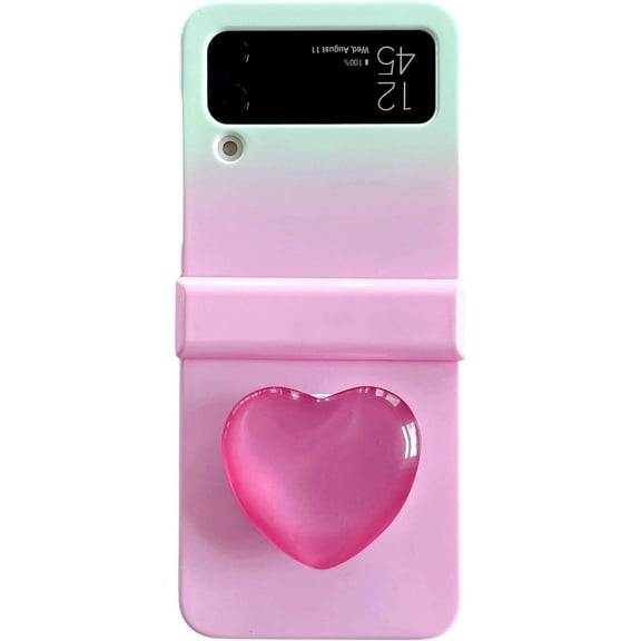 Cute Pink Case for Galaxy Z Flip 3 with Kickstand & Hard PC - Protective, Girly Fashion Design