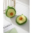 thumbnail image 3 of Esponja para lavar platos de ganchillo de doble capa antiarañazos, 4 Uds. (aguacate) TUNC Sencillez, 3 of 5