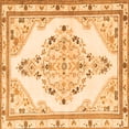 thumbnail image 1 of Ahgly Company Indoor Square Medallion Orange Traditional Area Rugs, 7' Square, 1 of 1