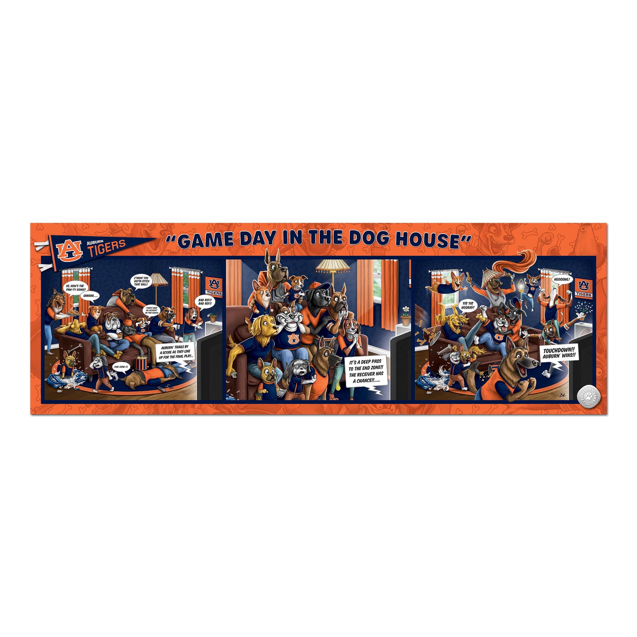 YouTheFan NCAA Auburn Tigers Purebred Fans Gameday in the Dog House 1000PC Puzzle