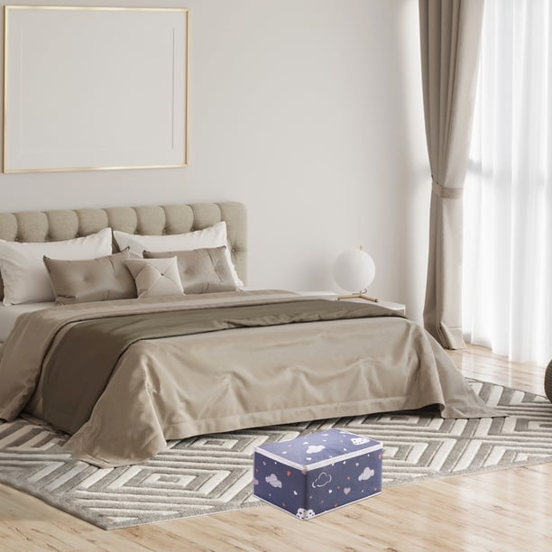 Organizador de Edredones Bolsa de Almacenamiento Plegable para King/Edredones, Sábanas, Edredones, Ropa de Cama, Cuero Protector, Impermeable, Espacio Ahorro, Resistente al Polilla,