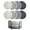 Gray A, variant on 8 Pcs 4.3 Inch Absorbent Drink Coasters Set, 4 Colors Minimalist Cotton Woven Coasters, Bohemian Style Coffee Cup Mats Table Mats for Home Decor