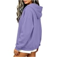 thumbnail image 4 of Half Zip Hoodies for Women - Oversize Long Sleeve Hooded Sweatshirt - Fall Loose Casual Pullover Tops Daily Wear, 4 of 4