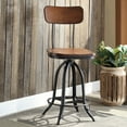 thumbnail image 4 of Contemporary Home Living 40.5" Brown and Black Adjustable Stool with Low Rise Back, 4 of 4