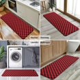 thumbnail image 6 of Red and Black Checkerboard Pattern Kitchen Rug Mat,Kitchen Runner Rugs Non Skid Washable,Decorative Kitchen Floor Mats for Kitchen,Sink,Laundry,17"x47.2", 6 of 7