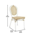 thumbnail image 6 of Flash Furniture Cannes Indoor/Outdoor French Bistro Stacking Chair Natural/White (SDA642111NW), 6 of 14