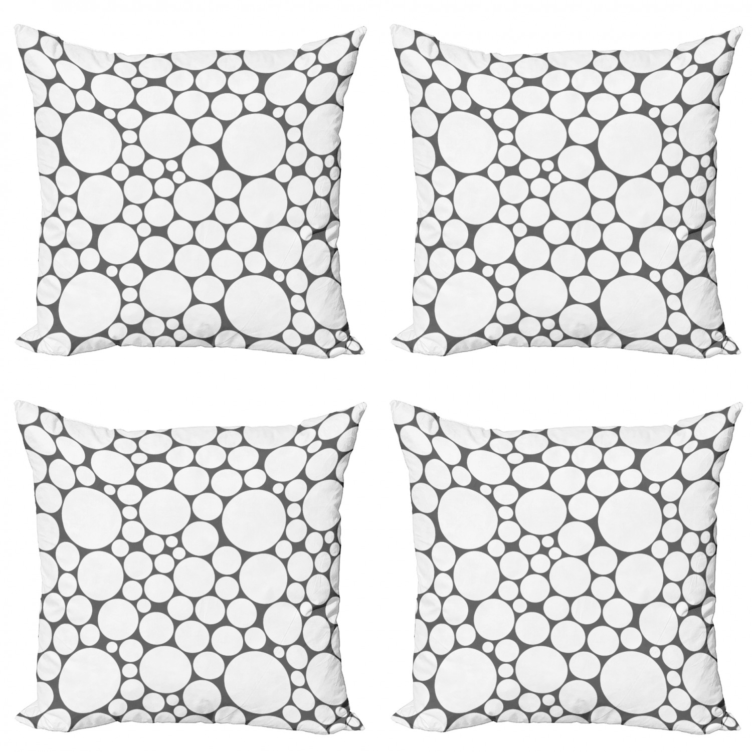 Geometric Circle Throw Pillow Cushion Case Pack of 4, Retro Pattern