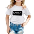 thumbnail image 3 of Toddler Shirts For Teen Kids Girls Child Short Sleeve Prints T Shirt Trendy Girls Fans Present Tops Tube Top for Cheer Half Tops Traditional Tight Transfer Kids 2-3 Years White, 3 of 6