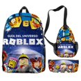 thumbnail image 3 of ROBLOX-mochila con estampado 3D para estudiantes de primaria y secundaria, bolso escolar, bolso Satchel, estuche para lápices, juego de tres piezas, el mejor regalo, 3 of 4