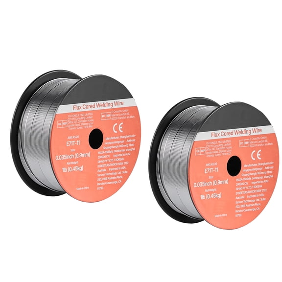 KFFKFF Flux Core MIG Welding Wire, E71T-11 0.035-inch 1 LBS, Gasless Mild Steel Welding Wire with Reduced Spatter for Versatile Position Arc Welding, Self-Shielded for Outdoor Applications