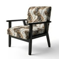 thumbnail image 3 of Designart "Cheetha Floral Pattern I" Upholstered Glam Accent Chair and Marble Arm Chair - Multiple Color & Pattern, 3 of 7